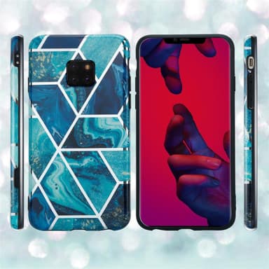 Huawei MATE 20 PRO Plånboksfodral Skal (Blå)