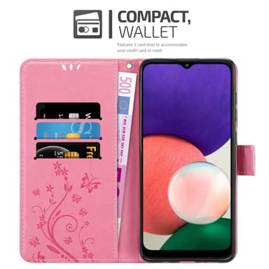 Samsung Galaxy A22 5G Plånboksfodral Skal (Rosa)
