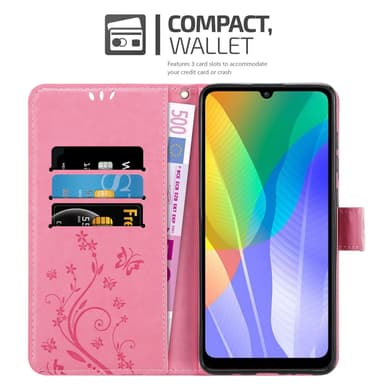 Huawei Y6P Plånboksfodral Skal (Rosa)