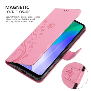 Huawei Y6P Plånboksfodral Skal (Rosa)