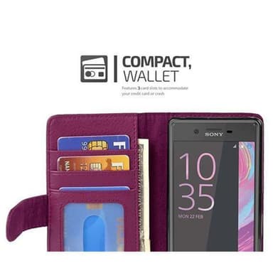 Sony Xperia X PERFORMANCE Plånboksfodral Skal (Lila)
