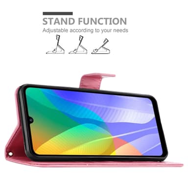 Huawei Y6P Plånboksfodral Skal (Rosa)