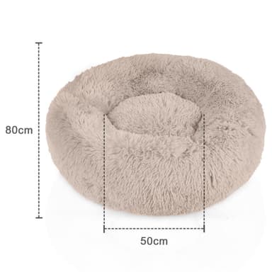 Hundbädd Kattbäddskudde Hund Katt Soffa 80cm (beige)