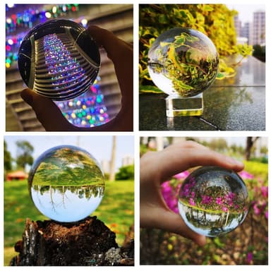 Glaskula stativ Glasboll Kristallboll Fotoboll (80 mm)