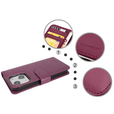 iPhone 13 MINI Plånboksfodral Skal (Lila)