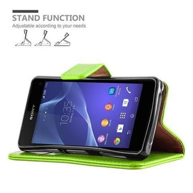 Sony Xperia Z1 COMPACT Plånboksfodral Skal (Grön)