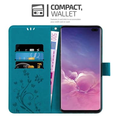 Samsung Galaxy S10 PLUS Plånboksfodral Skal (Blå)