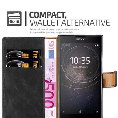 Sony Xperia L2 Plånboksfodral Skal (Svart)