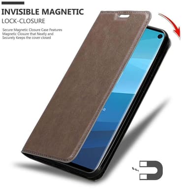 Samsung Galaxy S10 4G Skal Fodral Case (Brun)