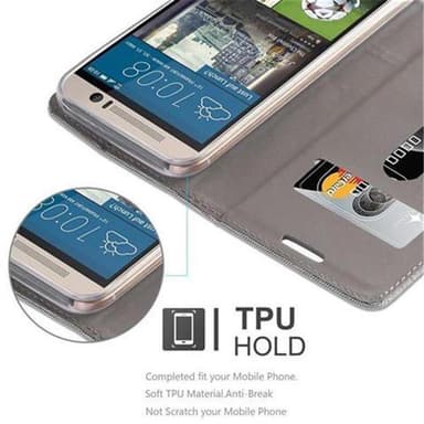 HTC ONE M9 Plånboksfodral Skal (Grå)