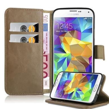 Samsung Galaxy S5 / S5 NEO Plånboksfodral Skal (Brun)