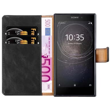 Sony Xperia L2 Plånboksfodral Skal (Svart)