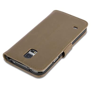 Samsung Galaxy S5 / S5 NEO Plånboksfodral Skal (Brun)
