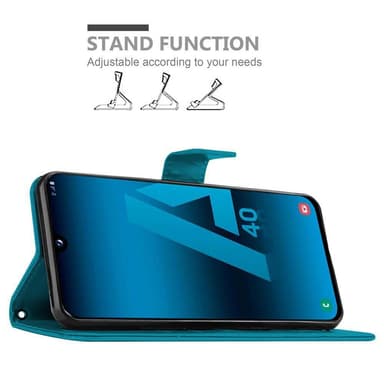 Samsung Galaxy A40 Plånboksfodral Skal (Blå)