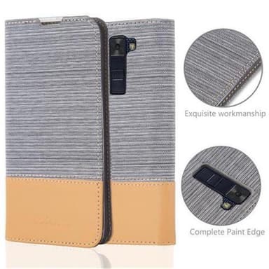 LG K8 2016 Plånboksfodral Skal (Grå)