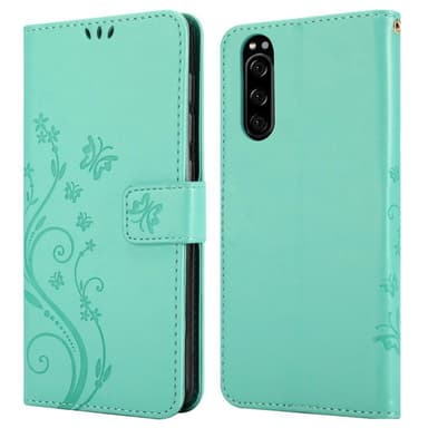 Sony Xperia 5 Plånboksfodral Skal (Turkos)