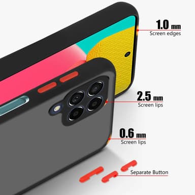 Samsung Galaxy M53 5G Skal Fodral Case (Svart)