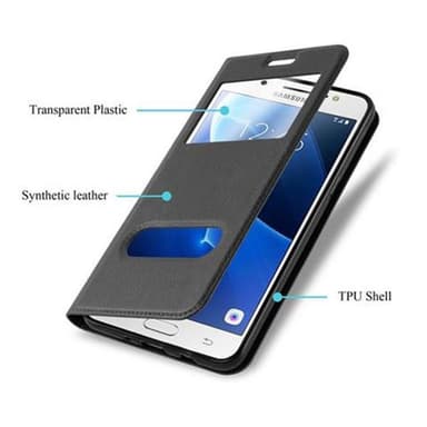 Samsung Galaxy J5 2016 Plånboksfodral Skal (Svart)