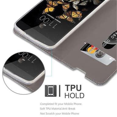 LG K8 2016 Plånboksfodral Skal (Grå)