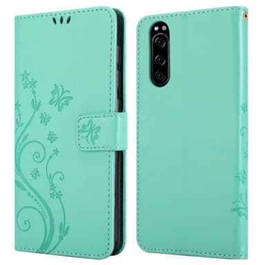 Sony Xperia 5 Plånboksfodral Skal (Turkos)