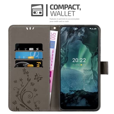 Nokia G11 / G21 Plånboksfodral Skal (Grå)
