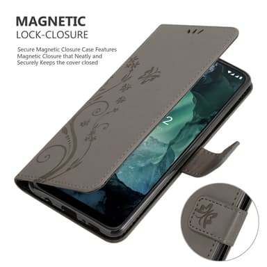 Nokia G11 / G21 Plånboksfodral Skal (Grå)