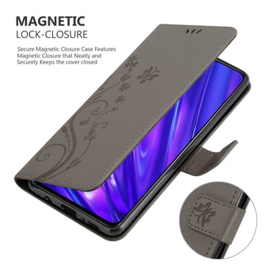Realme 5 / 5i / 6i / C3 Plånboksfodral Skal (Grå)