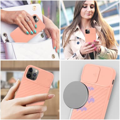 iPhone 12 PRO MAX Skal Fodral Case (Rosa)