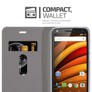 Motorola MOTO X3 Plånboksfodral Skal (Grå)