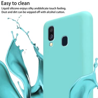 Samsung Galaxy A40 Skal Fodral Kedja (Turkos)