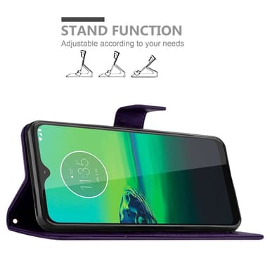 Motorola MOTO G8 Plånboksfodral Skal (Lila)