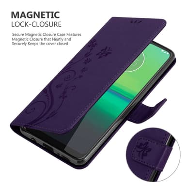 Motorola MOTO G8 Plånboksfodral Skal (Lila)