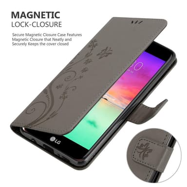 LG K10 2018 / K11 / K11 PLUS Plånboksfodral Skal (Grå)