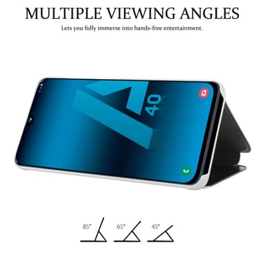 Samsung Galaxy A40 Plånboksfodral Skal (Silver)