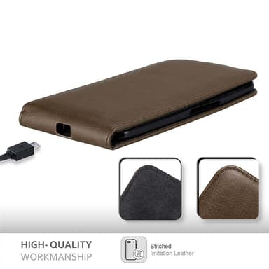 Motorola Google NEXUS 6 Flipfodral Skal (Brun)