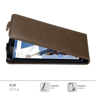 Motorola Google NEXUS 6 Flipfodral Skal (Brun)
