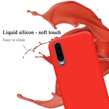Huawei P30 Skal Fodral Case (Röd)