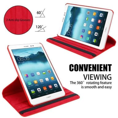 Skal Huawei MediaPad T1 8 (8.0 tum) Fodral Case (Röd)