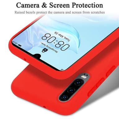 Huawei P30 Skal Fodral Case (Röd)