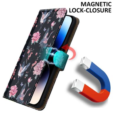 iPhone 14 PRO MAX Plånboksfodral Skal (Svart)