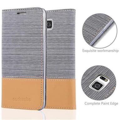 Samsung Galaxy ALPHA Plånboksfodral Skal (Grå)