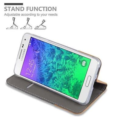 Samsung Galaxy ALPHA Plånboksfodral Skal (Grå)