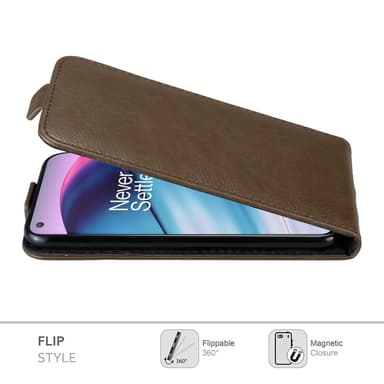 OnePlus Nord CE 5G Flipfodral Skal (Brun)