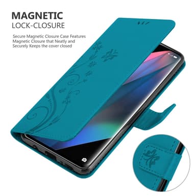 Oppo FIND X3 PRO Plånboksfodral Skal (Blå)