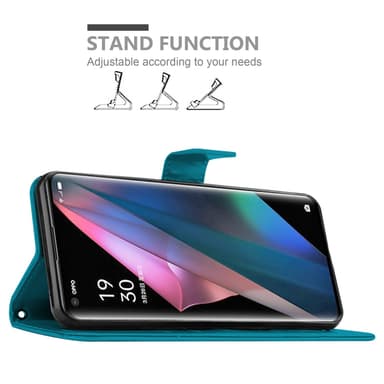 Oppo FIND X3 PRO Plånboksfodral Skal (Blå)