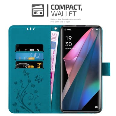 Oppo FIND X3 PRO Plånboksfodral Skal (Blå)