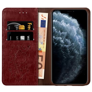 iPhone 11 PRO Plånboksfodral Skal (Röd)