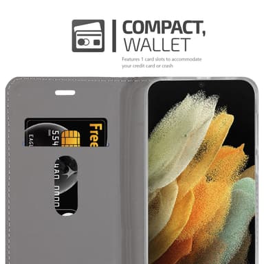 Samsung Galaxy S22 ULTRA Plånboksfodral Skal (Grå)
