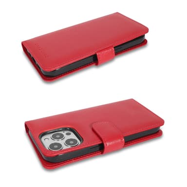 iPhone 13 PRO Plånboksfodral Skal (Röd)