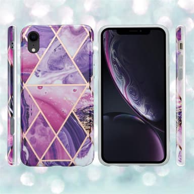 iPhone XR Plånboksfodral Skal (Lila)